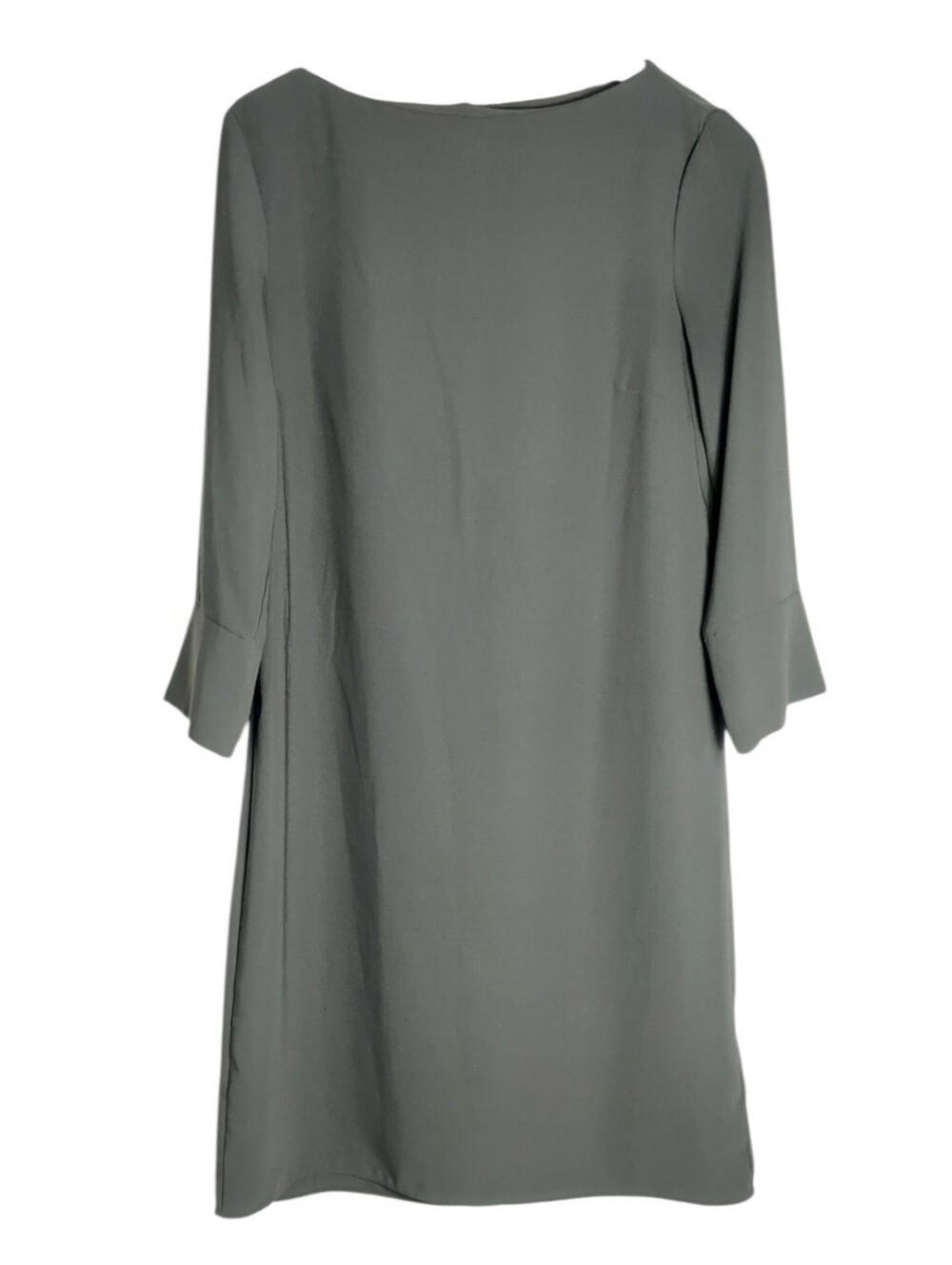 Olive Green H&M Boatneck Long Sleeve Midi Dress Size US 4